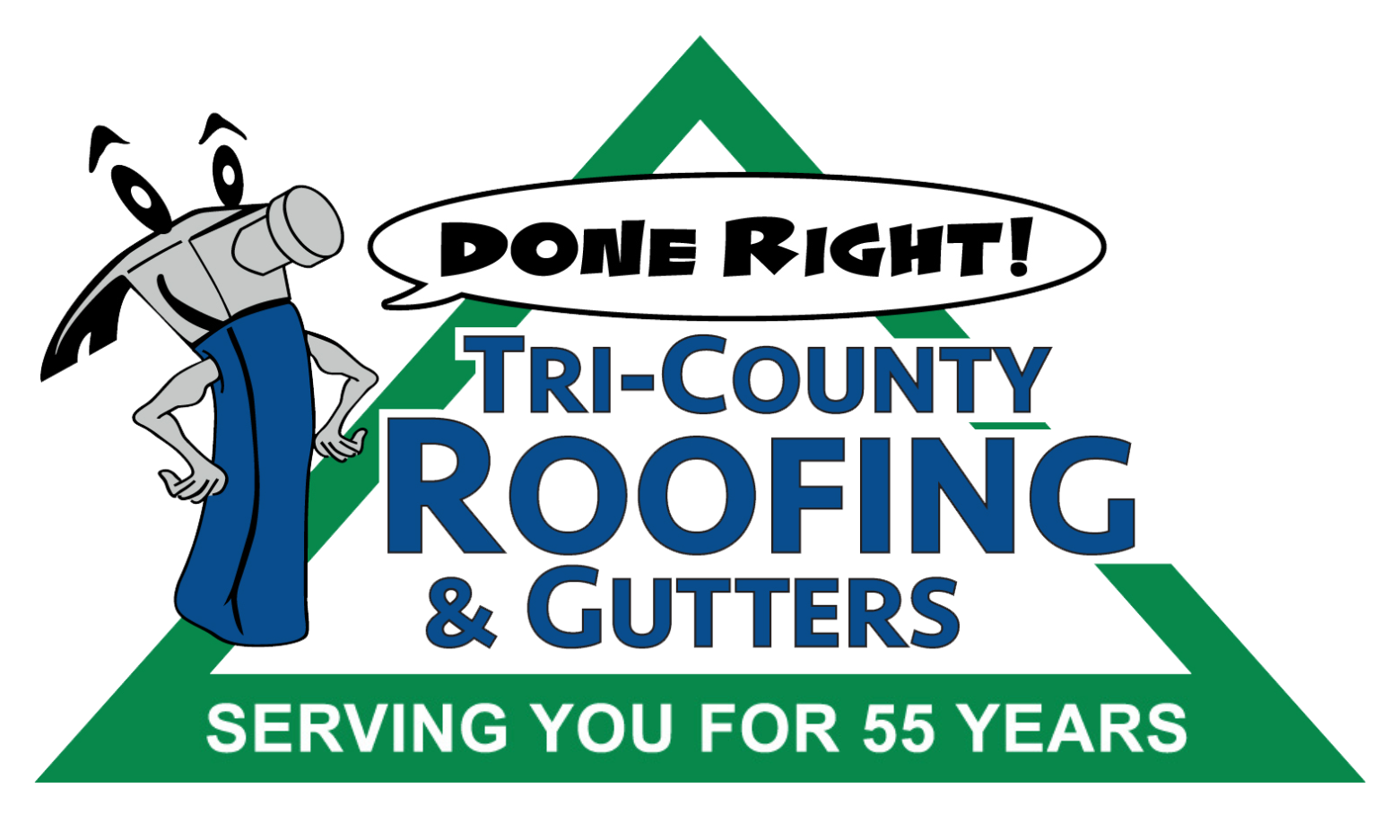 Roofing company logo